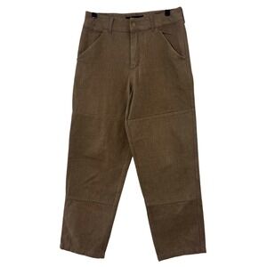 Quasi Double Knee Work Pants Womens 28 Olive Green Cotton Canvas Skate Trousers